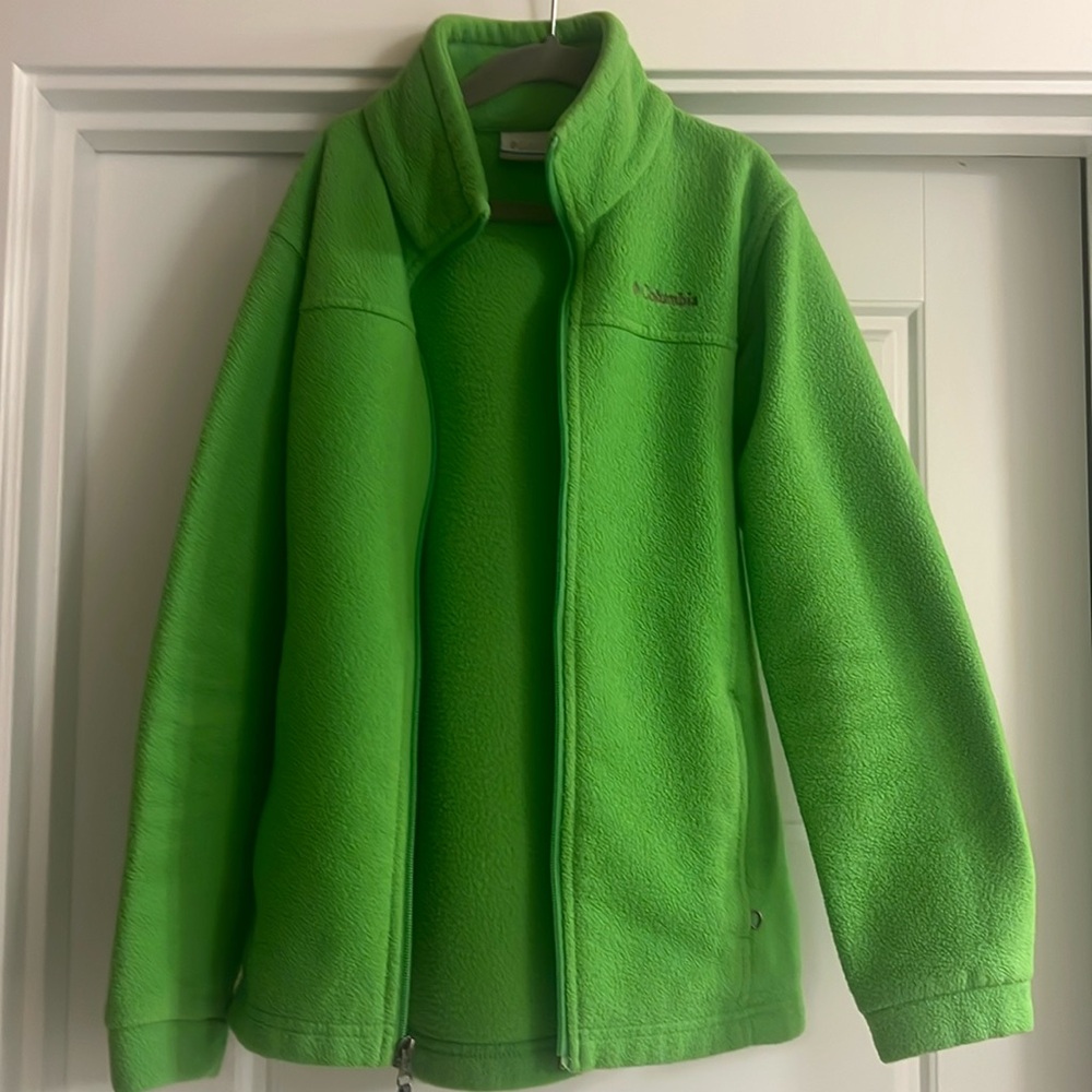 Columbia Bright Green Girls/Boys Fleece Jacket